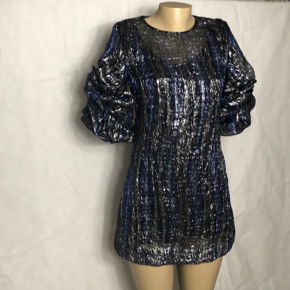 Blue and Silver Baruni semi-formal dress